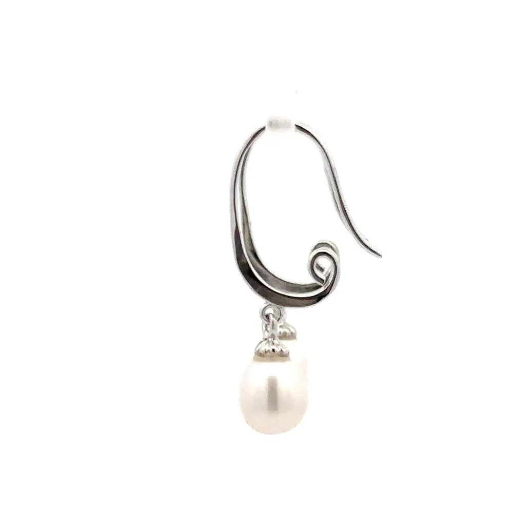 925 Sterling Silver Dangle Drop Freshwater Pearls - Picture 3 of 9